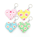 Personalised Floral Heart Keyrings