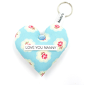 Personalised Floral Heart Keyrings