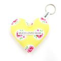 Personalised Floral Heart Keyrings