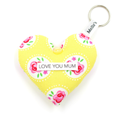 Personalised Floral Heart Keyrings