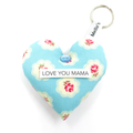 Personalised Floral Heart Keyrings