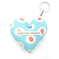 Personalised Floral Heart Keyrings