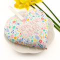 Hand Embroidered Easter Keepsake Heart | Personalised Handmade Easter Decoration