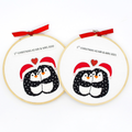 Penguin Christmas Hoop Art
