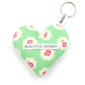 Personalised Floral Heart Keyrings