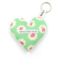 Personalised Floral Heart Keyrings