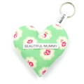 Personalised Floral Heart Keyrings