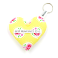 Personalised Floral Heart Keyrings