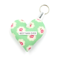 Personalised Floral Heart Keyrings