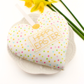 Hand Embroidered Easter Keepsake Heart | Personalised Handmade Easter Decoration