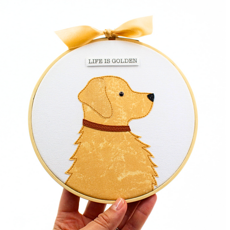 Life Is Golden Hoop Art