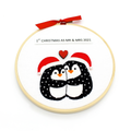 Penguin Christmas Hoop Art