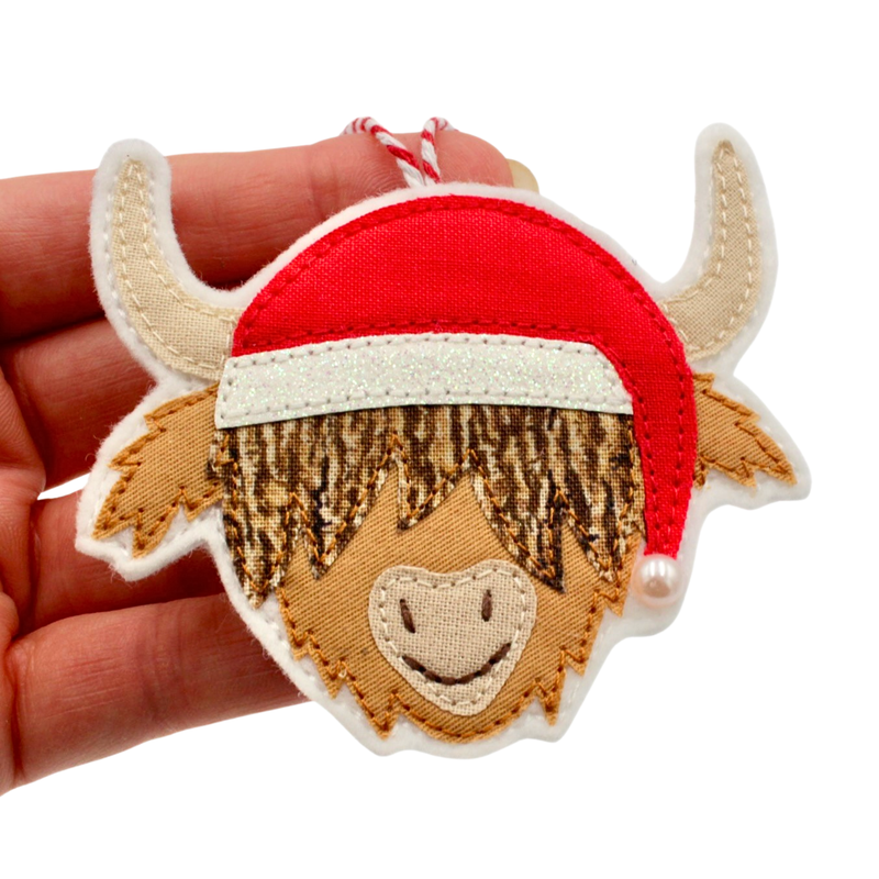 Highland Cow Christmas Decoration