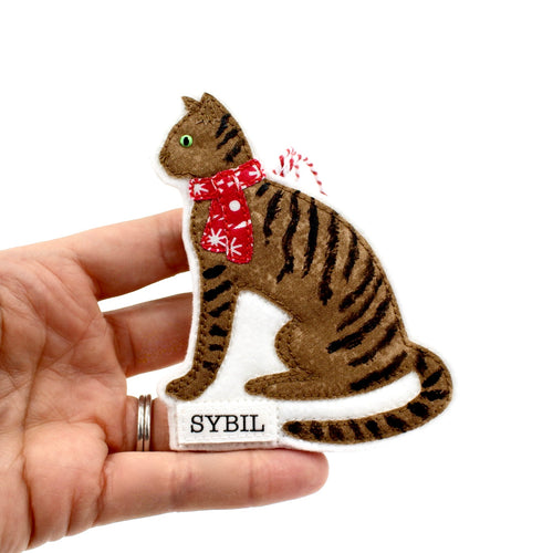 Brown Tabby Cat Decoration