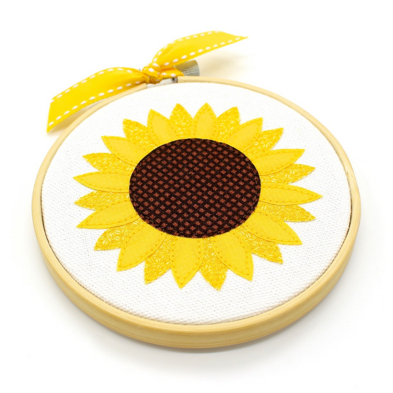 Sunflower Hoop Art