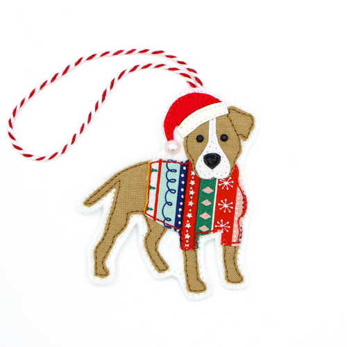 Staffordshire Bull Terrier Christmas Decoration