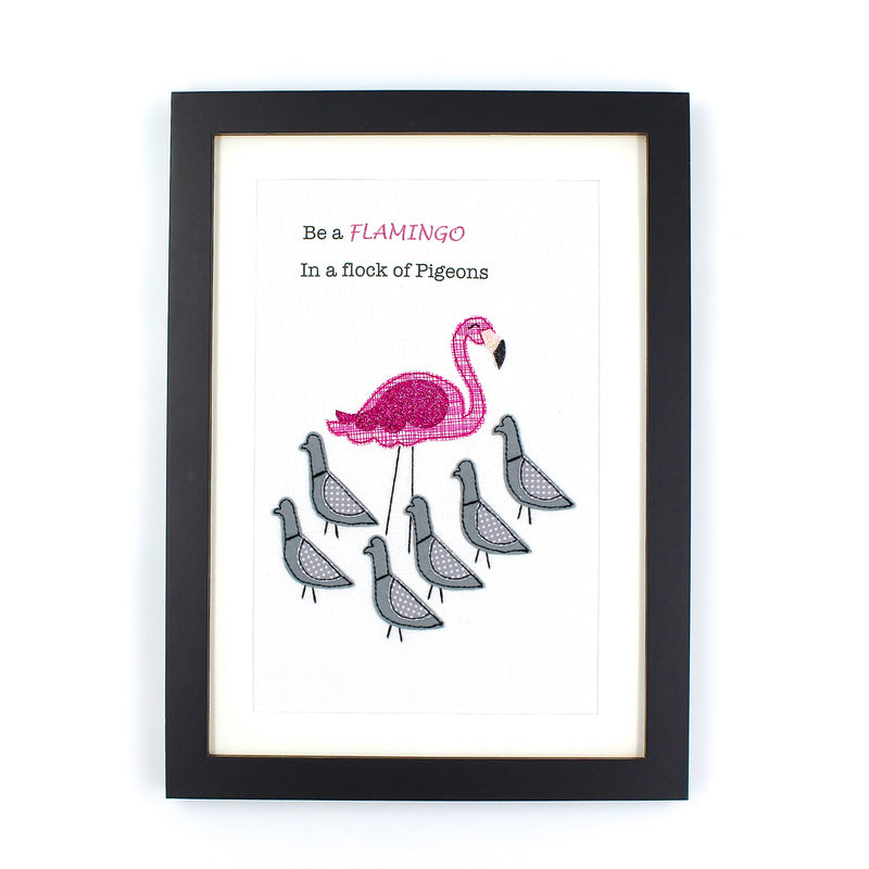 Flamingo Textile Art