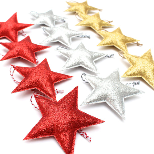 Glitter Star Decorations
