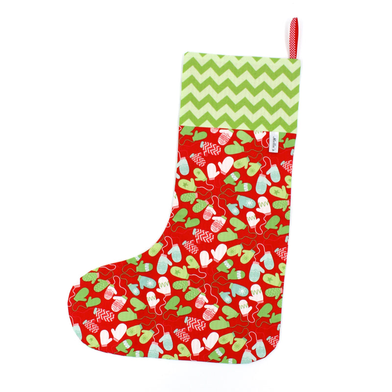 Red Mittens Christmas Stocking