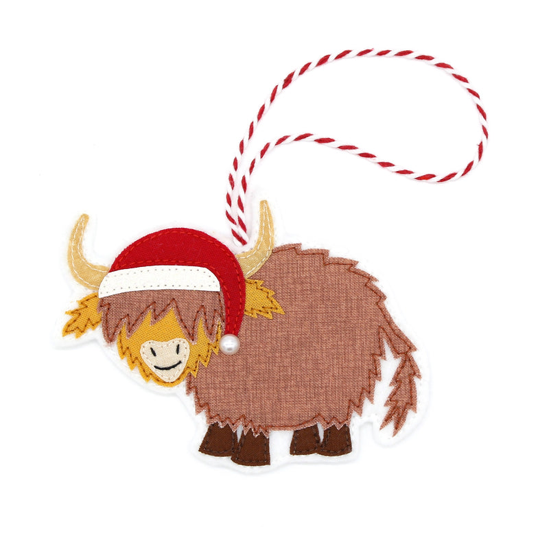 Highland Cow Christmas Decoration