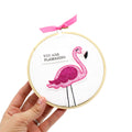 Flamingo Hoop Art