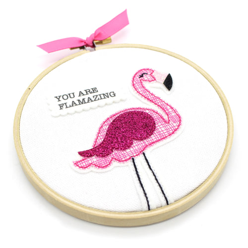 Flamingo Hoop Art