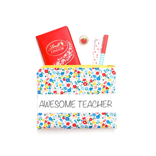 Awesome Teacher Fabric Pouch