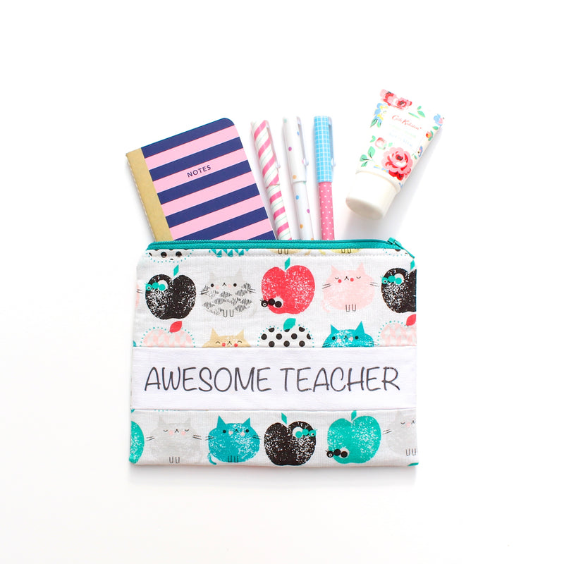 Awesome Teacher Fabric Pouch